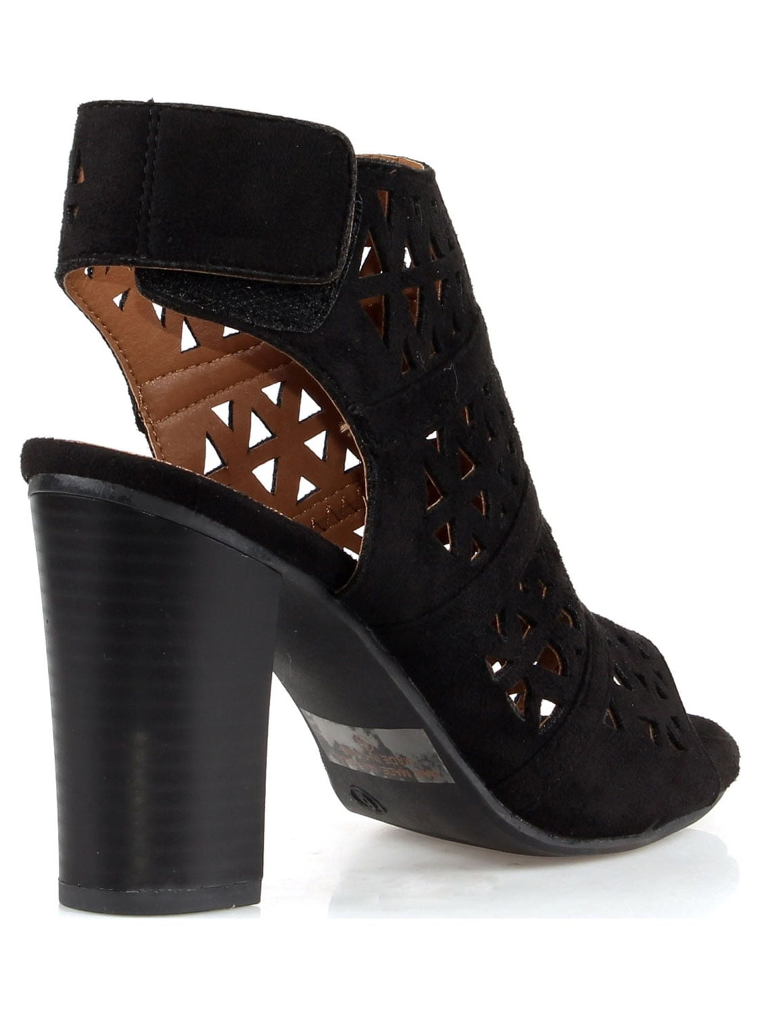 Nature Breeze Hush-03 Women's Open Toe Sling Back Sandal in Black
