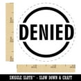 thumbnail image 2 of Denied Circle Self-Inking Rubber Stamp Ink Stamper - Black Ink - Small 3/4 Inch, 2 of 7