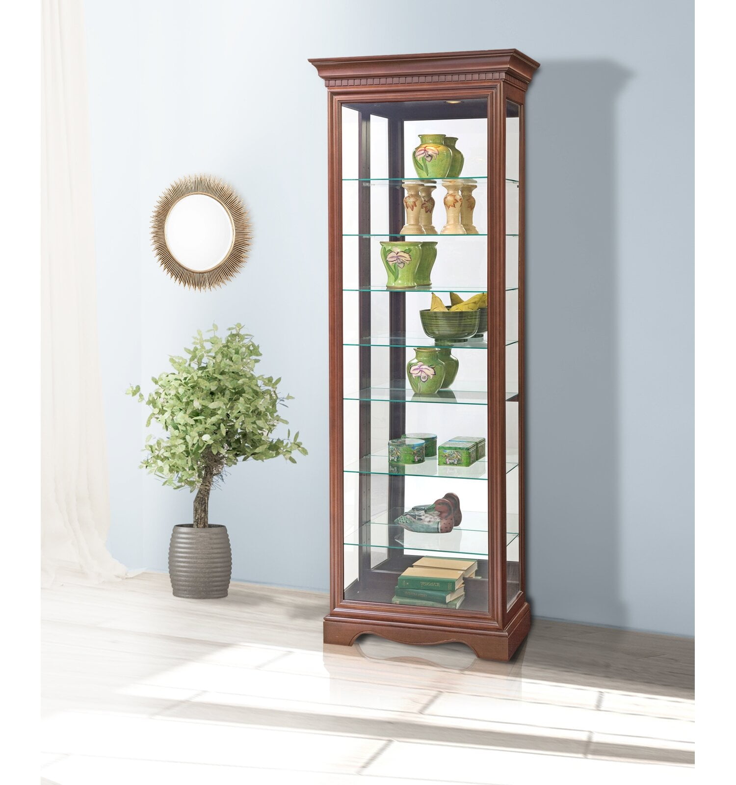 Shelia lighted curio cabinet deals