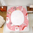 thumbnail image 5 of Manfei Cartoon Santa Claus Twin Sheet Sets,Red Xmas Stocking Twin Fitted Sheet,Happy Christmas Flat Sheet For Teens,Super Cozy Room Decor,3-Piece, 5 of 7