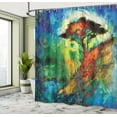 thumbnail image 5 of Ambesonne Bohemian Shower Curtain, Eastern Grunge Trees, 69"Wx70"L, Multicolor, 5 of 5