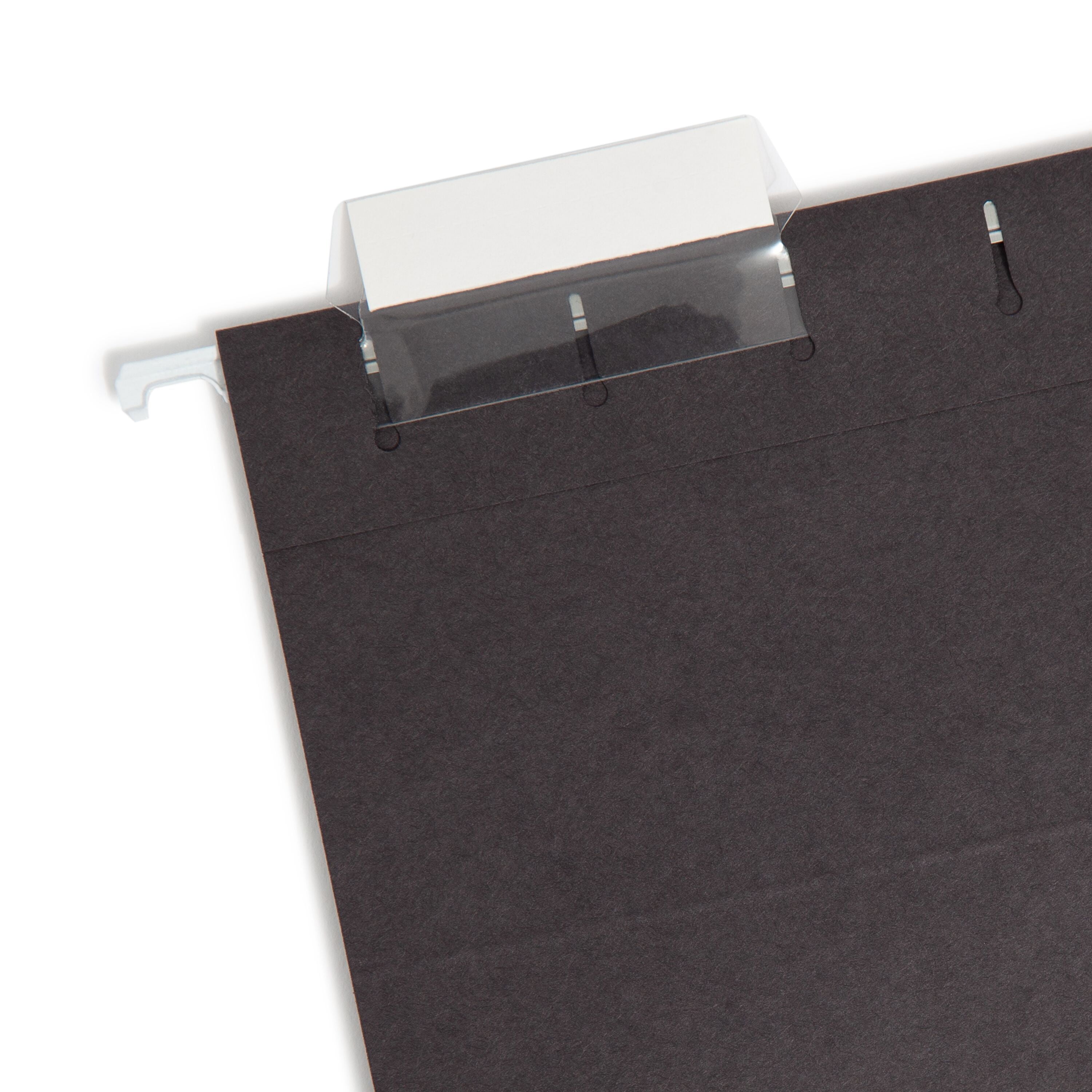 Smead Hanging File Folder with Tab, 1/5-Cut Adjustable Tab, Letter Size, Black, 25 per Box (64062)