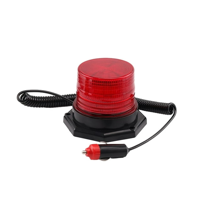 ZheElen LED Strobe Police Light 12v/24v Warning Emergency Flash Lights Ceiling Mounted Rotating Indication Lamps Vehicle Red 1Set