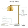 thumbnail image 5 of Posh Living Kendric Table Lamp 5ft Power Cord Marble Stone Base Brass, 5 of 9
