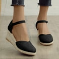 thumbnail image 2 of GUANGHONG Summer Womens Resort Style Floral Embroidered Pattern Wedge Slippers, 2 of 8