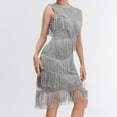 thumbnail image 4 of Summer Dress Dgankt Women’s 20s Flpper Dress Sleeveless All Over Tassel Tiered Fringe Cocktail Party Dress, 4 of 4