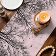 thumbnail image 3 of Pink Black Branches Table Runner 90 Inches, Botanical Dead Tree Birds Bed Runner Dresser Scarves Tabletop for Indoor Outdoor Parties/Ceremony/Banquet, 13" x 90", 3 of 9
