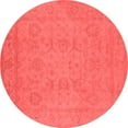 thumbnail image 1 of Ahgly Company Indoor Round Oriental Red Traditional Area Rugs, 6' Round, 1 of 4
