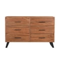 thumbnail image 4 of Pemberly Row 6-drawer Live Edge Solid Wood Dresser in Brown/Black, 4 of 9