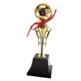 thumbnail image 4 of MERIGLARE Spherical Trophy Golden Ballon Football Soccer Trophies Winner Award Cup for Office Decoration ,Sports Tournaments Fans Gifts 33cm, 4 of 8