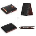 thumbnail image 5 of HAWEE Front Pocket Card Wallet with Money Clip for Men Scan Proof Billfold, Black Non Zipper, 5 of 7