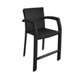 thumbnail image 4 of COSCO Outdoor Living 3 Piece High Top Bistro Patio Furniture Set, Black Wicker and Gray Cushion, 4 of 15