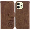 thumbnail image 1 of For Xiaomi Redmi Note 14 4G (164.84mm) Wallet Case Tiger Imprint Leather Shockproof Phone Cover - Gr, 1 of 5