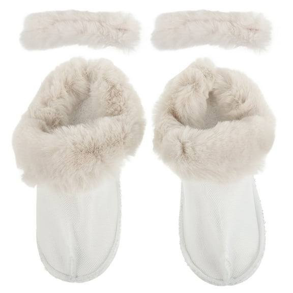 HOMEMAXS 1 Set of Cozy Plush Shoe Inserts for Winter Detachable Fuzzy Liners Soft Fluffy Shoe Liner Size 40 41