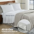 thumbnail image 4 of Swift Home 8PC Taupe Queen Bedding Set - Comforter, Sheets, Pillowcases, Bedskirt, Shams, 4 of 5