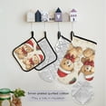 thumbnail image 5 of Cute Teddy Bear Christmas Leaves Apron Set with Oven Mitts Pot Holders Set of 5 Kitchen Stuff Accessories, 5 of 6