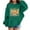 Green, variant on WOYY Toddler Girls 2026 New Year Hoodie Letter Print Kids Hooded Sweatshirt, Sizes 2-3T