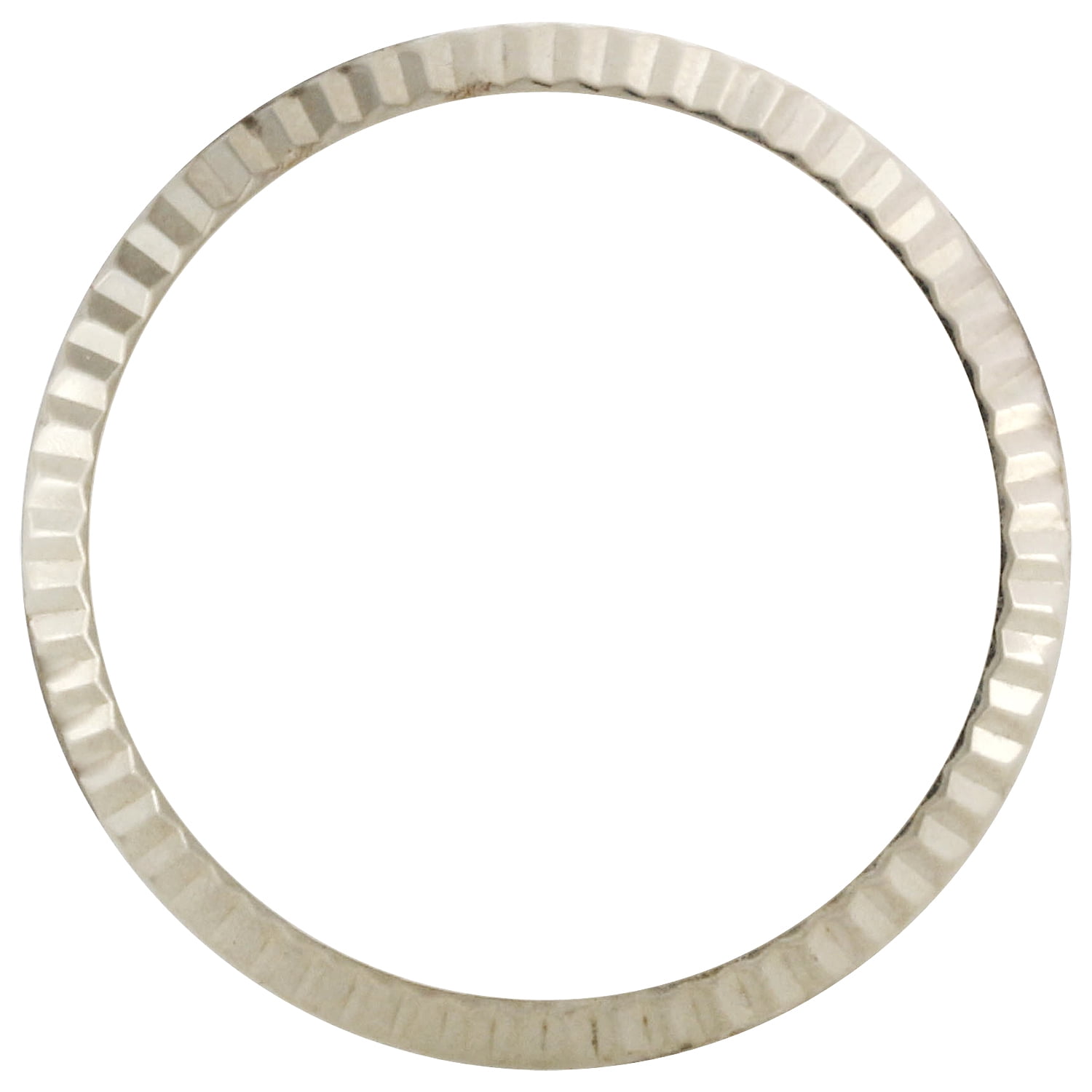 Original Factory 18K White Gold Fluted Rolex Bezel For 26mm DateJust