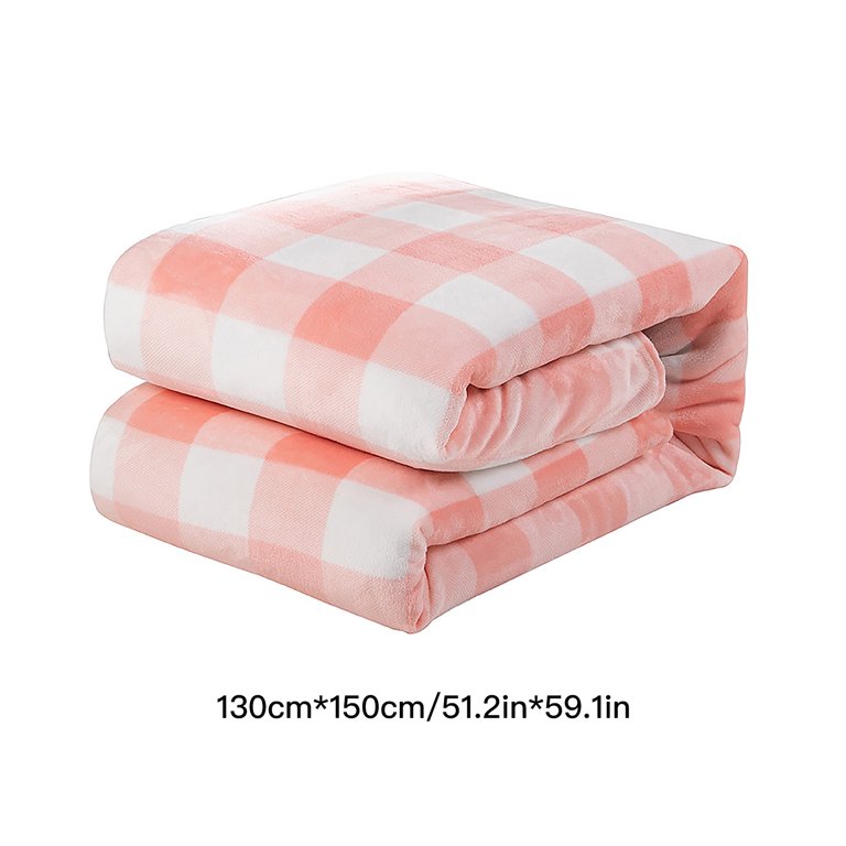 Soft And Comfortable Coral Fleece Checker Pattern Print Towels For