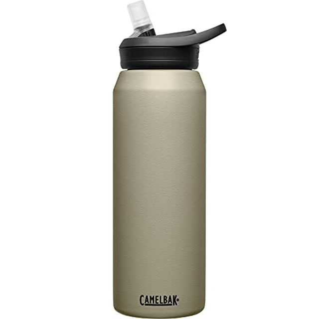 CamelBak eddy+ Bouteille d'Eau avec Paille 32oz - Acier Inoxydable Isolé, Dune