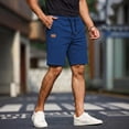 thumbnail image 2 of LTTVQM Mens Casual Shorts Cotton Drawstring 2026 Trendy Summer Beach Stretch Twill Chino Work Golf Shorts Blue M, 2 of 8