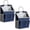 1-all Navy, variant on 2pcs Wall Hanging Storage Bag, Small Door Closet Linen Fabric Pockets Organizer, Waterproof Multi Functional for Living Room Bedroom Bathroom Kitchen RV Camper with Hooks Pattern Whtie