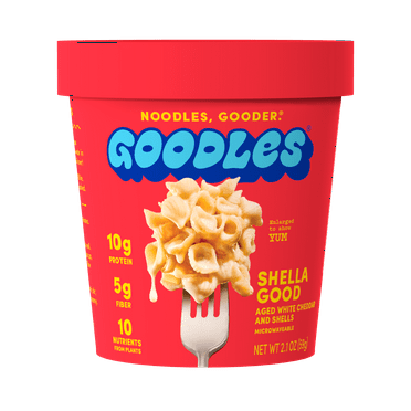 Goodles Mac & Cheese Shella Good Aged White Cheddar Microwaveable Cup; Shells, Shelf Stable 2.1oz