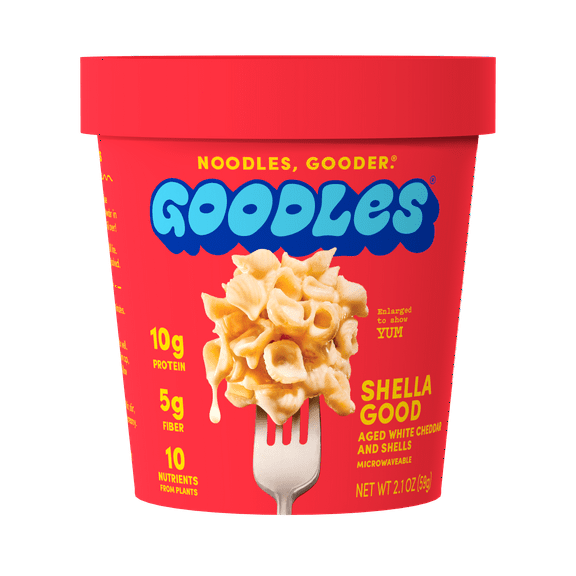 Goodles Mac & Cheese Shella Good Aged White Cheddar Microwaveable Cup; Shells, Shelf Stable 2.1oz