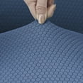 thumbnail image 2 of No. 918 Bellamy Modern Honeycomb Stretch Fit Elastic Recliner Cover, Blue, 2 of 7