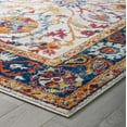 thumbnail image 6 of Modway Entourage Samira Distressed Vintage Floral Vintage Medallion 8x10 Area Rug in Multicolored, 6 of 8
