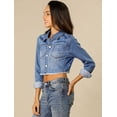 thumbnail image 4 of Chaqueta Vaquera Allegra K Azul Claro XL, 4 of 6