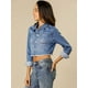 thumbnail image 4 of Chaqueta Vaquera Allegra K Azul Claro XL, 4 of 6