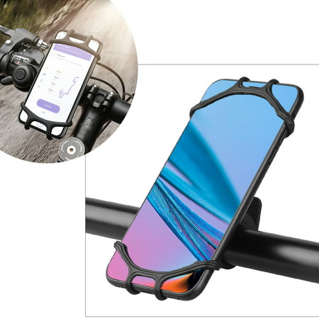 EEEKit Universal Phone Mount for Bike, Non-Slip Shockproof Silicone Cellphone Bicycle Motorcycle Holder Mobile Smartphone Mount Compatible for iPhone X, XS MAX,Plus 8 7 6 5, Galaxy,