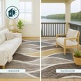 thumbnail image 5 of Addison Rugs Chantille Indoor/Outdoor Transitional Waves Taupe Machine Washable Rectangle Rug, 9' x 12', 5 of 10