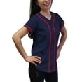 thumbnail image 2 of Lappel Women's Baseball Button Down Jersey College Sports Team Uniforms Hipster Shirts Made in USA, 2 of 4