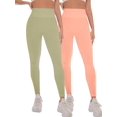 thumbnail image 1 of Set De 2 Leggings Casual o Deportivos Acampanados De Cintura Alta De Mujer En Color Sólido UNITALLA, 1 of 5
