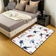 thumbnail image 4 of Ice Hockey Area Rug 4'x5' Ice Sports Games Rugs Mat for Hockey Player Living Room Bedroom Decorative Puck Hockey Winter Sports Carpet Non Slip Area Runner Rug, 4 of 7