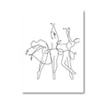 thumbnail image 3 of Impresión abstracta de bailarina, dibujo corporal de una línea, pintura en lienzo, obra de arte en blanco y negro, imagen de baile, póster, decoración de pared para habitación de niña, 3 of 5