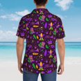 thumbnail image 6 of Easygdp Mardi Gra2 Men's Hawaiian Shirts Print Lapel Short Sleeve for Beach, vacation, party, casual occasions - XX-Large, 6 of 9