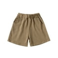 thumbnail image 3 of Fozruso Toddler Boys Girls Soild Sport Shorts Kids Beach Shorts With Pocket Boys Casual Shorts(Yellow), 3 of 7
