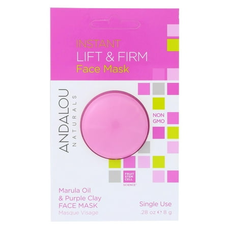 - andalou Naturals Instant Lift & Firm Face Mask - Marula Oil & French Clay - Case of 6 - 0.28 oz