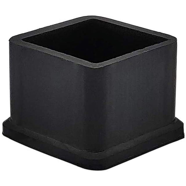 Juego de 4 tapas de goma antideslizantes cuadradas para patas de sillas, patas de mesa, 40 x 40 mm (4,0 x 4,0 cm), negro Ormromra XDJZ-111-24