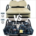 thumbnail image 6 of COEQINE Quilted Golf Cart Seat Blanket Cover, Includes Handle for Carrying When Folded, Universal Fit for EZGO Yamaha Club Car 2-Seaters, 4-Pocket Design, Deer Skull Camo Hunting Forest Blue, 6 of 8