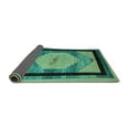 thumbnail image 2 of Ahgly Company Indoor Square Abstract Turquoise Blue Modern Area Rugs, 8' Square, 2 of 4