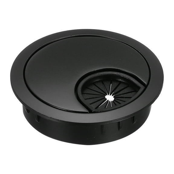 Desk Grommet 2 Inch,Zinc Alloy Round Desk Hole Cover,49.5mm,Black
