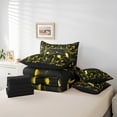 thumbnail image 4 of Gaming Bedding Full 7pcs, Gradient Yellow Comforter Set, Black Reversible, Bedroom Decor for Teen, 4 of 5