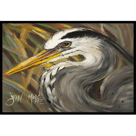 Carolines Treasures  Blue Heron Indoor & Outdoor Mat, 18 x 27 in.