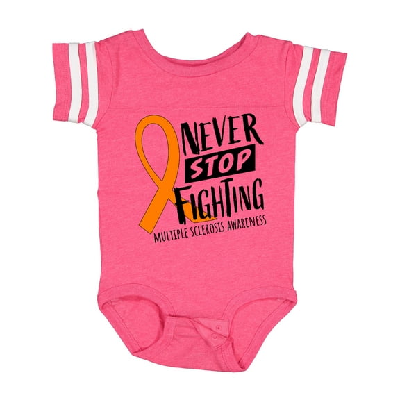 Inktastic Never Stop Fighting Multiple Sclerosis Awareness Boys or Girls Baby Bodysuit