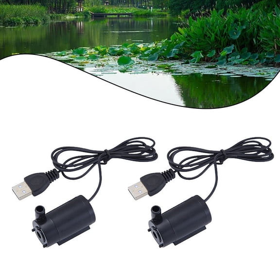 2pcs Ultra Quiet USB Water Pump for Fountains & Aquariums Energy Efficient