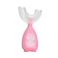 thumbnail image 2 of Cepillo de dientes de silicona de mano en forma de U para bebés Cepillo de dientes de doble cara Accesorios para mordedores para niños con mango Gadgets de limpieza Grande, Rosa Pequeño, Rosa seitruly HA009119-02, 2 of 6